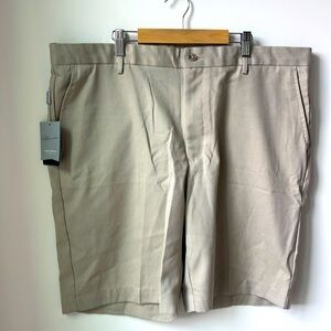 NWT Greg Norman Signature Series Flat Front Golf Shorts Bamboo Color Size 40